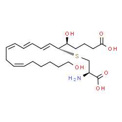 ChemSpider 2D Image | 20-hydroxy-leukotriene E4 | C23H37NO6S