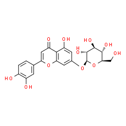 ChemSpider 2D Image | Cynaroside | C21H20O11