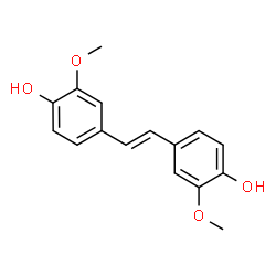 ChemSpider 2D Image | 3,3'-dimethoxystilbene-4,4'-diol | C16H16O4