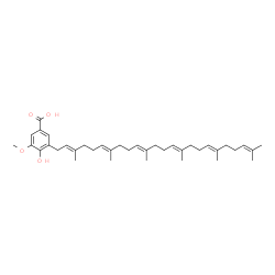 ChemSpider 2D Image | 3-hexaprenyl-4-hydroxy-5-methoxybenzoic acid | C38H56O4