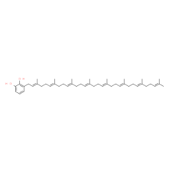 ChemSpider 2D Image | 3-[(2E,6E,10E,14E,18E,22E,26E)-3,7,11,15,19,23,27,31-Octamethyl-2,6,10,14,18,22,26,30-dotriacontaoctaen-1-yl]-1,2-benzenediol | C46H70O2