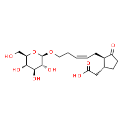 ChemSpider 2D Image | 12-O-Î²-D-Glucopyranosyloxyjasmonic acid | C18H28O9