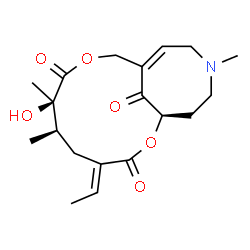 ChemSpider 2D Image | (1R,6R,7R,11Z)-4-Ethylidene-7-hydroxy-6,7,14-trimethyl-2,9-dioxa-14-azabicyclo[9.5.1]heptadec-11-ene-3,8,17-trione | C19H27NO6
