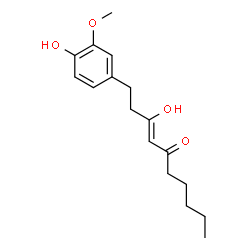 ChemSpider 2D Image | (3Z)-3-Hydroxy-1-(4-hydroxy-3-methoxyphenyl)-3-decen-5-one | C17H24O4