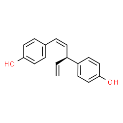 ChemSpider 2D Image | 4,4'-[(1Z,3S)-1,4-Pentadiene-1,3-diyl]diphenol | C17H16O2