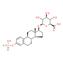 ChemSpider 2D Image | 17beta-estradiol 3-sulfate 17-(beta-D-glucosiduronic acid) | C24H32O11S