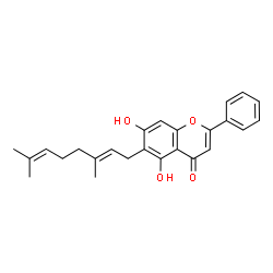 ChemSpider 2D Image | 6-Geranylchrysin | C25H26O4
