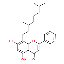 ChemSpider 2D Image | 8-Geranylchrysin | C25H26O4