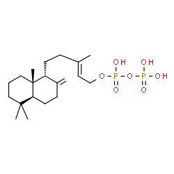 ChemSpider 2D Image | 5alpha,9beta,10alpha-labda-8(20),13-dien-15-yl diphosphate | C20H36O7P2