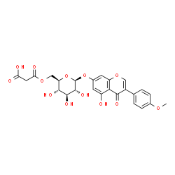 ChemSpider 2D Image | biochanin A 7-O-(6-O-malonyl-beta-D-glucoside) | C25H24O13