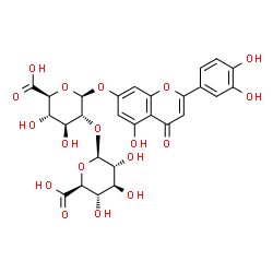 ChemSpider 2D Image | luteolin-7-O-[beta-D-glucuronosyl-(1->2)-beta-D-glucuronide] | C27H26O18