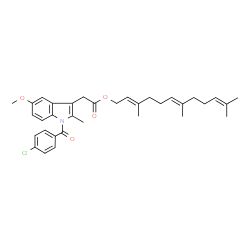 ChemSpider 2D Image | Indometacin farnesil | C34H40ClNO4