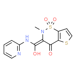 ChemSpider 2D Image | (3E)-3-[Hydroxy(2-pyridinylamino)methylene]-2-methyl-2,3-dihydro-4H-thieno[2,3-e][1,2]thiazin-4-one 1,1-dioxide | C13H11N3O4S2