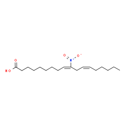 ChemSpider 2D Image | 10-nitro-9E,12Z-octadecadienoic acid | C18H31NO4