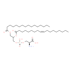 ChemSpider 2D Image | O-(Hydroxy{2-[(9Z)-9-octadecenoyloxy]-3-(palmitoyloxy)propoxy}phosphoryl)-L-serine | C40H76NO10P