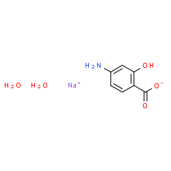 ChemSpider 2D Image | Sodium 4-Aminosalicylate Dihydrate | C7H10NNaO5