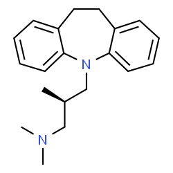 ChemSpider 2D Image | (2R)-3-(10,11-Dihydro-5H-dibenzo[b,f]azepin-5-yl)-N,N,2-trimethyl-1-propanamine | C20H26N2