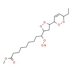 ChemSpider 2D Image | methyl 10,12,13,16-bisepidioxy-9-hydroperoxy-14-octadecenoate | C19H32O8