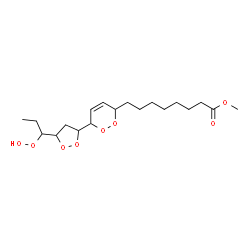 ChemSpider 2D Image | methyl 9,12,13,15-bisepidioxy-16-hydroperoxy-10-octadecenoate | C19H32O8