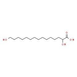 ChemSpider 2D Image | 2,15-Dihydroxypentadecanoic acid | C15H30O4