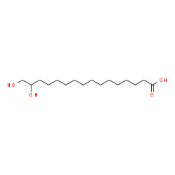 ChemSpider 2D Image | 15,16-Dihydroxyhexadecanoic acid | C16H32O4