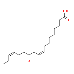 ChemSpider 2D Image | (9Z,15Z)-12-Hydroxy-9,15-octadecadienoic acid | C18H32O3