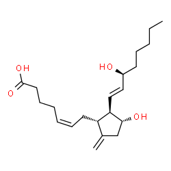 ChemSpider 2D Image | 9-deoxy-9-methylene Prostaglandin E2 | C21H34O4