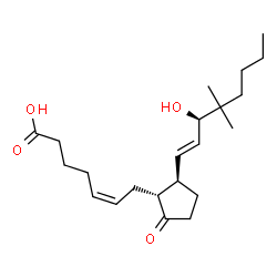 ChemSpider 2D Image | (5Z,13E,15R)-15-Hydroxy-16,16-dimethyl-9-oxoprosta-5,13-dien-1-oic acid | C22H36O4