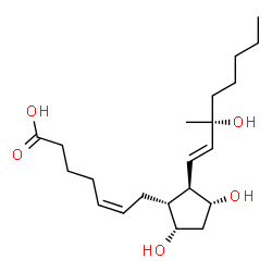ChemSpider 2D Image | 15(R)-15-methyl Prostaglandin F2α | C21H36O5