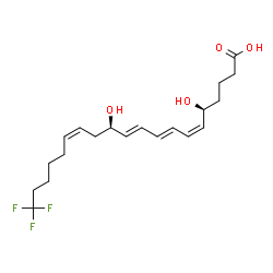 ChemSpider 2D Image | 20-trifluoromethyl-leukotriene B4 | C20H29F3O4