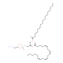 ChemSpider 2D Image | 1-heptadecanoyl-2-arachidonoyl-sn-glycero-3-phosphoethanolamine | C42H76NO8P