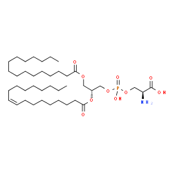 ChemSpider 2D Image | 1-palmitoyl-2-oleoyl-sn-glycero-3-phospho-l-serine | C40H76NO10P