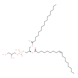 ChemSpider 2D Image | 1-PALMITOYL-2-OLEOYL-SN-GLYCERO-3-(PHOSPHO-RAC-(1-GLYCEROL)) | C40H77O10P