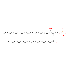 ChemSpider 2D Image | N-hexadecanoylsphingosine 1-phosphate | C34H68NO6P