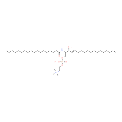 ChemSpider 2D Image | (7S)-4-Hydroxy-7-[(1R,2E)-1-hydroxy-2-hexadecen-1-yl]-N,N,N-trimethyl-9-oxo-3,5-dioxa-8-aza-4-phosphahexacosan-1-aminium 4-oxide | C41H84N2O6P