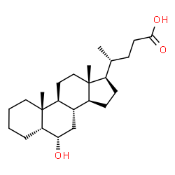 ChemSpider 2D Image | (5beta,6alpha)-6-Hydroxycholan-24-oic acid | C24H40O3