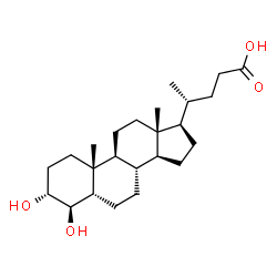 ChemSpider 2D Image | (3alpha,4beta,5beta)-3,4-Dihydroxycholan-24-oic acid | C24H40O4