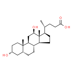 ChemSpider 2D Image | 3a,12b-Dihydroxy-5b-cholanoic acid | C24H40O4