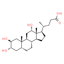 ChemSpider 2D Image | (2beta,3alpha,5beta,12alpha)-2,3,12-Trihydroxycholan-24-oic acid | C24H40O5