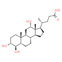ChemSpider 2D Image | 3a,4b,12a-Trihydroxy-5b-cholanoic acid | C24H40O5