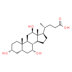 ChemSpider 2D Image | 3a,7a,12b-Trihydroxy-5b-cholanoic acid | C24H40O5