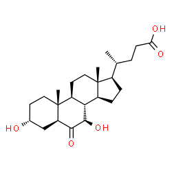 ChemSpider 2D Image | (3alpha,5alpha,7beta)-3,7-Dihydroxy-6-oxocholan-24-oic acid | C24H38O5