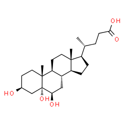 ChemSpider 2D Image | (3beta,5alpha,6beta)-3,5,6-Trihydroxycholan-24-oic acid | C24H40O5