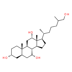 ChemSpider 2D Image | 5alpha-Cholestane-3alpha,7alpha,12alpha,26-tetrol | C27H48O4