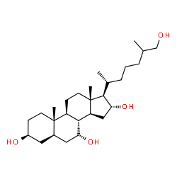 ChemSpider 2D Image | 5alpha-Cholestane-3beta,7alpha,16alpha,26-tetrol | C27H48O4