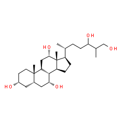 ChemSpider 2D Image | 5beta-cholestane-3alpha,7alpha,12alpha,24,26-pentol | C27H48O5