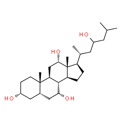 ChemSpider 2D Image | 5beta-Cholestane-3alpha,7alpha,12alpha,23-tetrol | C27H48O4