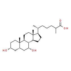 ChemSpider 2D Image | 3a,7a-Dihydroxy-5b-cholestan-26-oic acid | C27H46O4