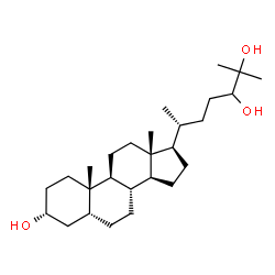 ChemSpider 2D Image | 5beta-Cholestane-3alpha,24,25-triol | C27H48O3