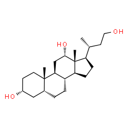 ChemSpider 2D Image | 24-Nor-5beta-cholane-3alpha,12alpha,23-triol | C23H40O3